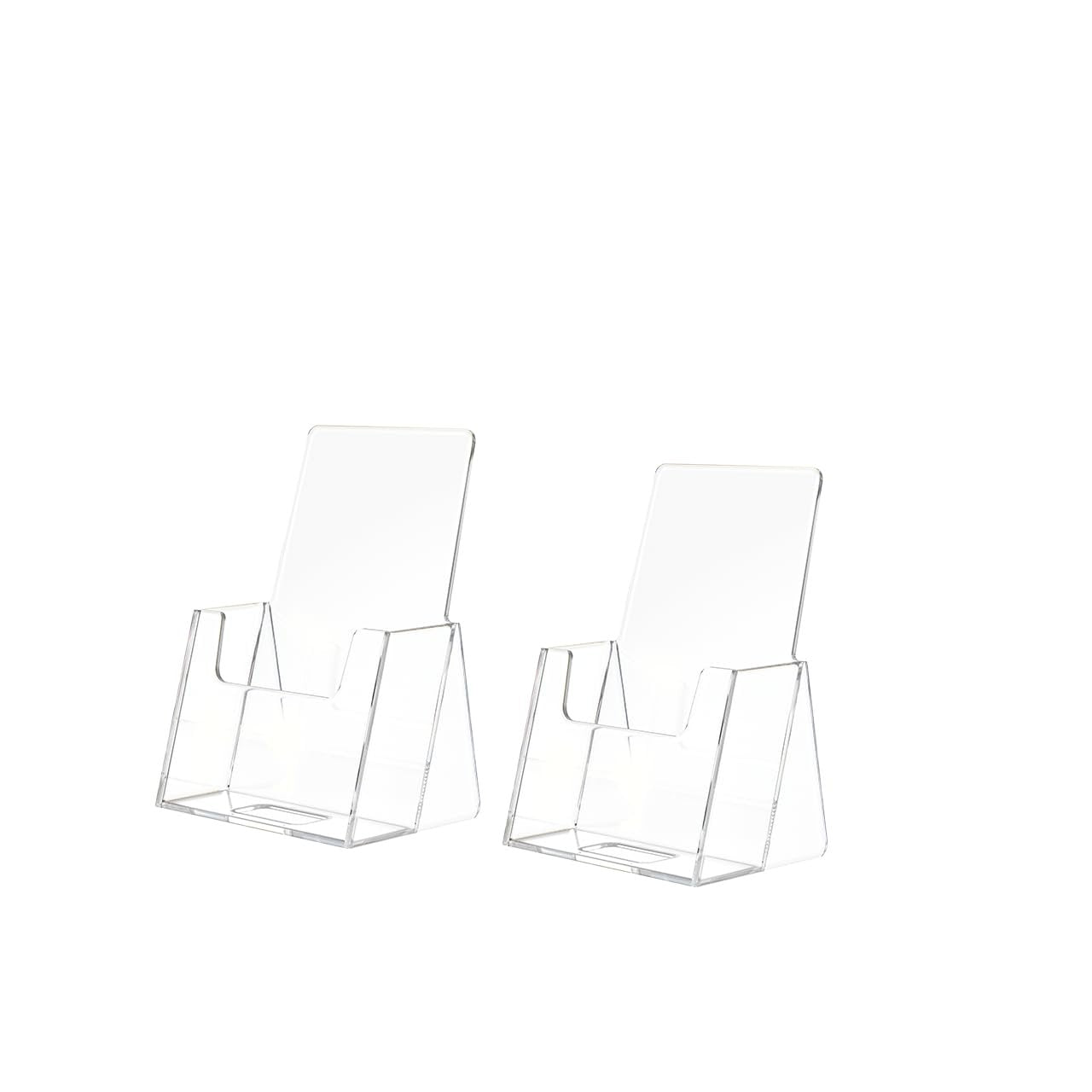 Marketing Holders 2 Pack Vertical Business Card Holder Desktop Display for 2" x 3.5" Appointment and Contact Cards at Medical and Dental Offices Lightweight Clear Acrylic Take A Card Display