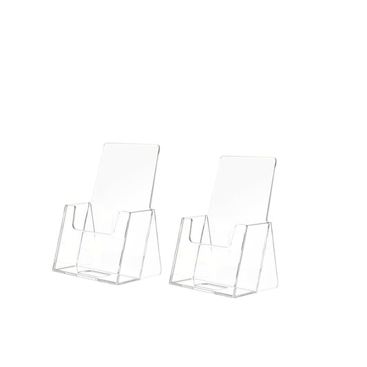 Marketing Holders 2 Pack Vertical Business Card Holder Desktop Display for 2" x 3.5" Appointment and Contact Cards at Medical and Dental Offices Lightweight Clear Acrylic Take A Card Display