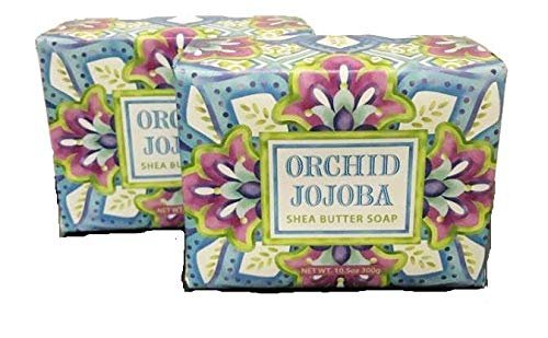 Greenwich Bay Trading Company Set of Two 10.5 oz Shea Butter Soap Bars (Orchid Jojoba)