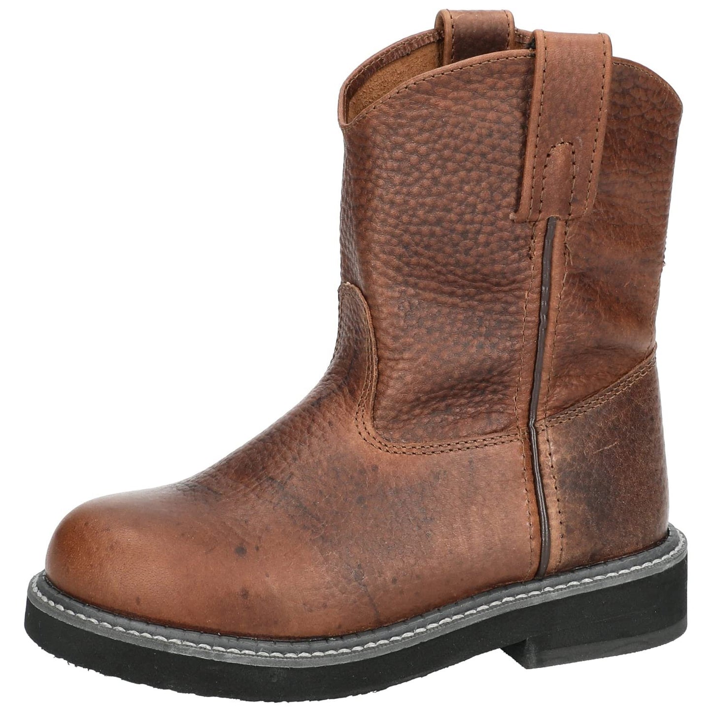 Smoky Children's Kid's Brown Leather Wellington Western Cowboy Boot