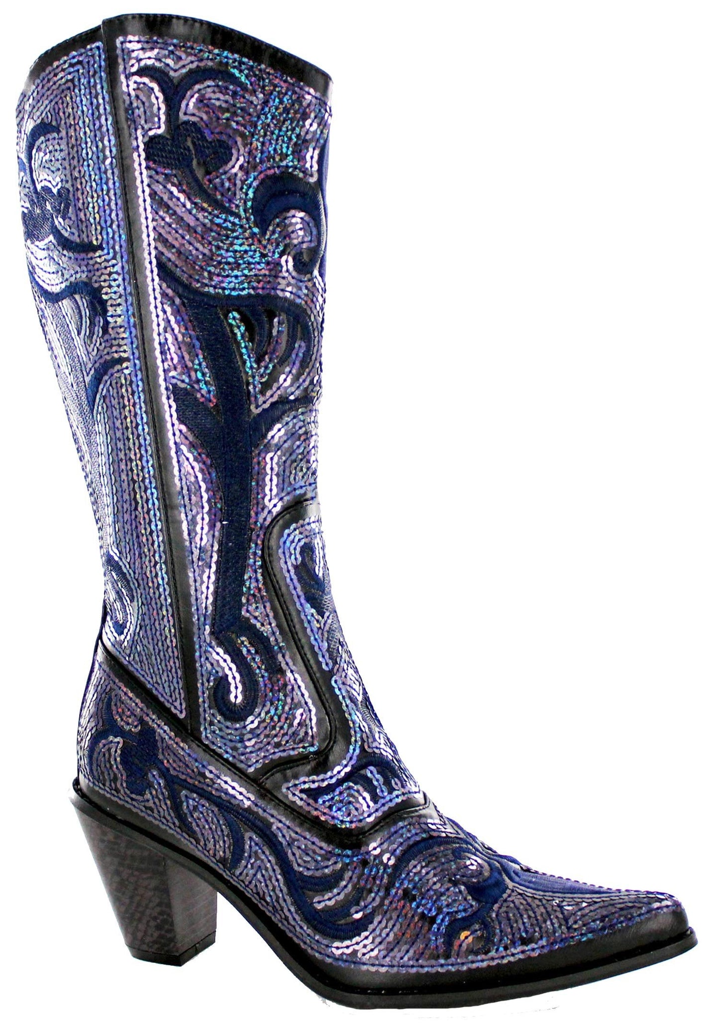 Helen's Heart Bling Boots LB-0290-12 (7, Silver)