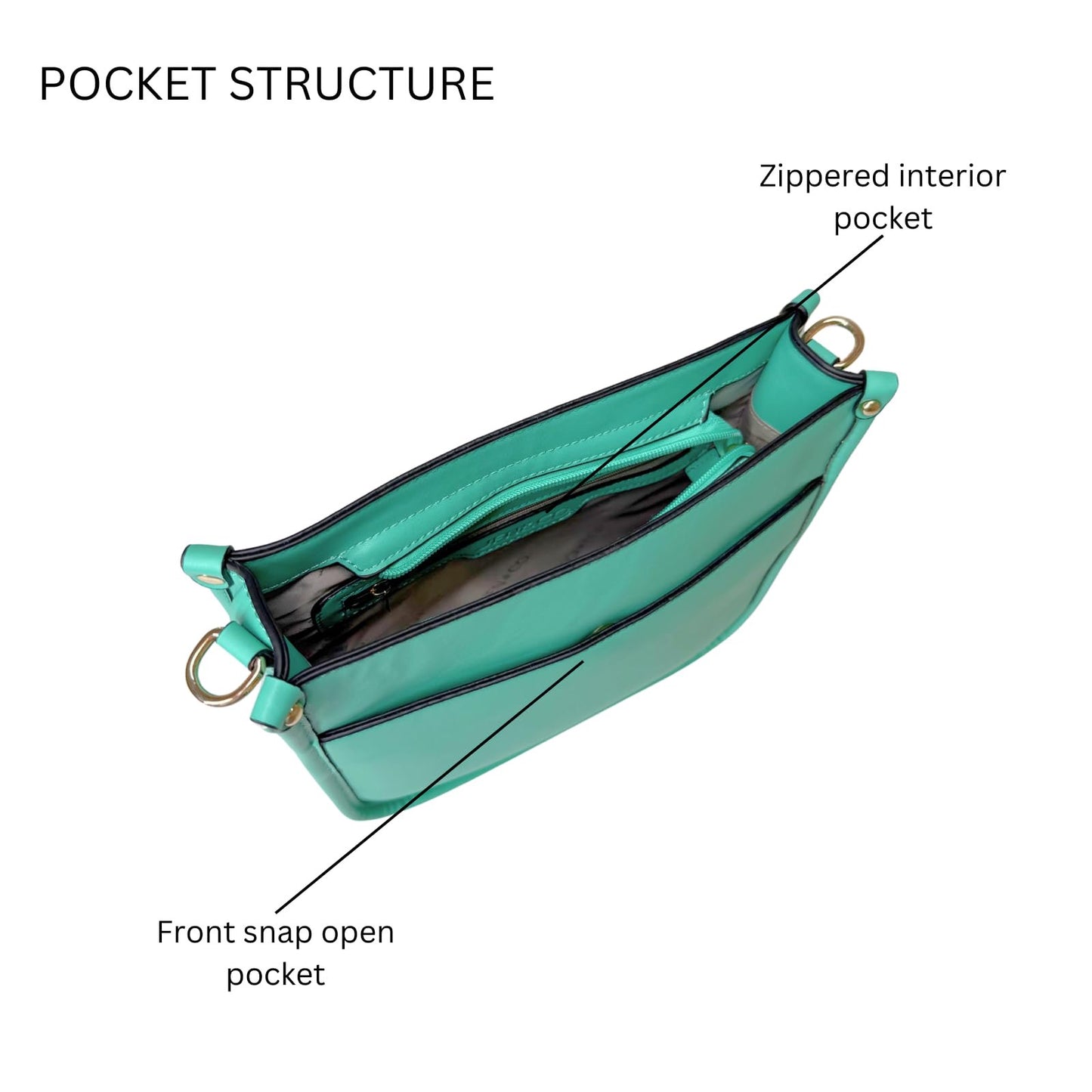 Posie Crossbody Bags for Women Trendy Vegan Leather Hobo Purses Shoulder Handbags with Wide Adjustable Guitar Strap