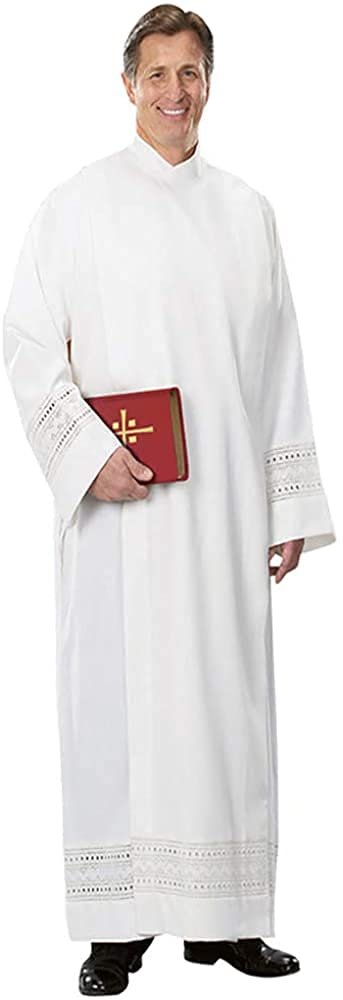 Christian Brands Embroidered Inset Alb, Small