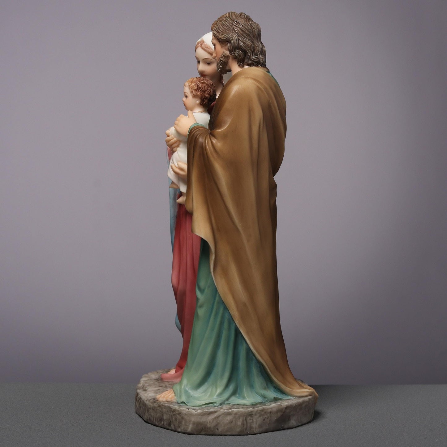 Veronese Design 6 1/8 Inch Holy Family Joseph Mary with Infent Jesus Polyresin Hand Painted Figurine Religious Sculpture