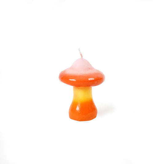 Small Sunset Mushroom Candle – Decorative Home Accent Candle – Cozy Ambient Lighting for Tables & Shelves