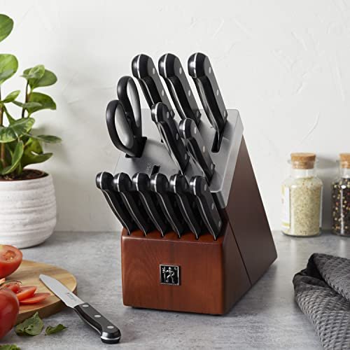 HENCKELS Solution Razor-Sharp 16-pc Self Sharpening Knife Block Set, Chef Knife