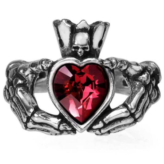 Claddagh By Night Ring (Size L , US 6)