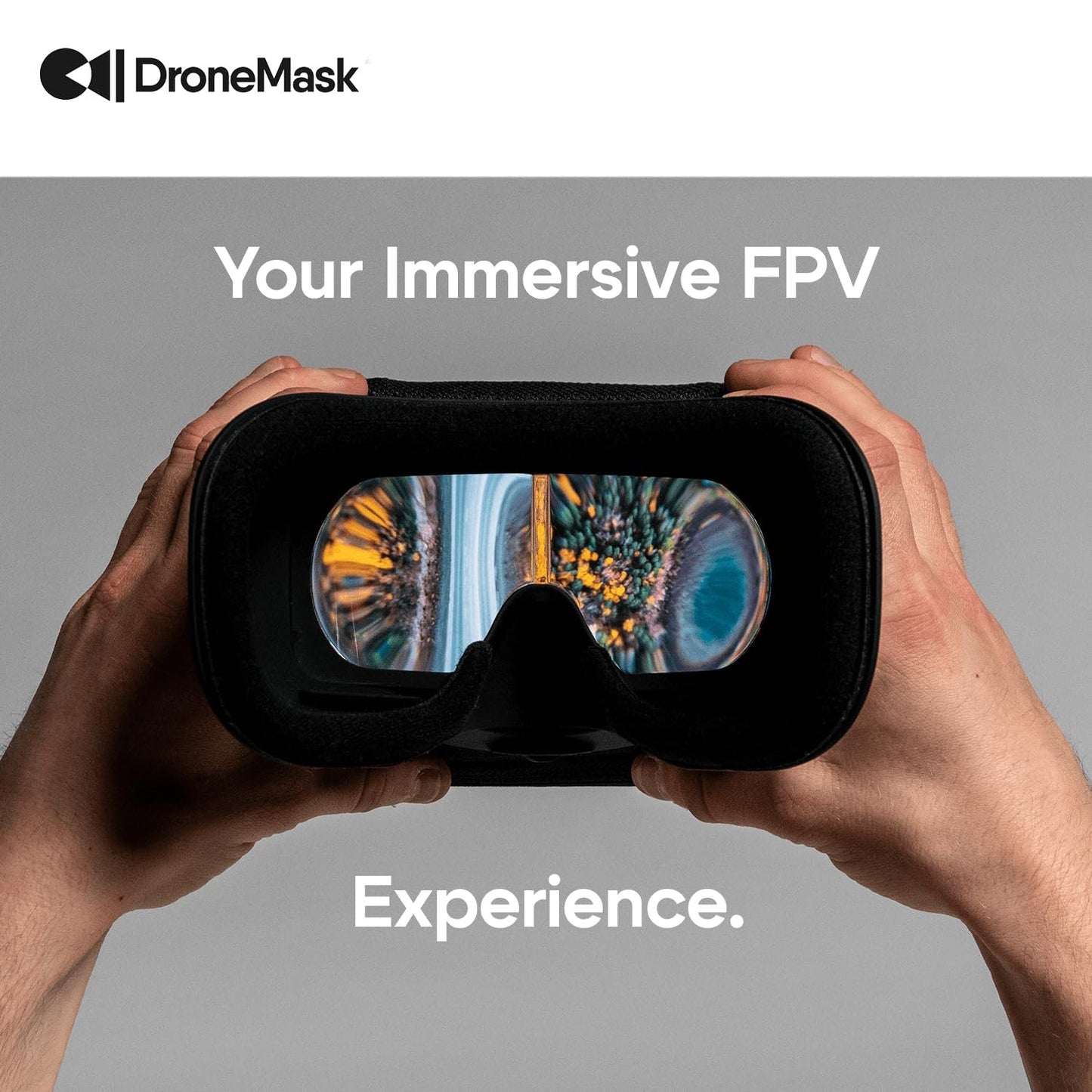 DroneMask 1 | Patented Unibody Lens FPV Goggles | Immersive VR Headset for DJI & GPS Drones