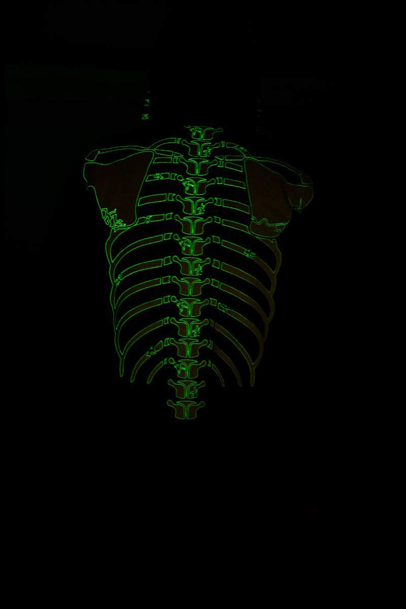 Calhoun Men's Glow in The Dark Skeleton Costume Zip Hoodie