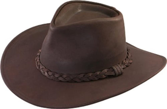 Henschel Australian Leather Hat with Braided Band