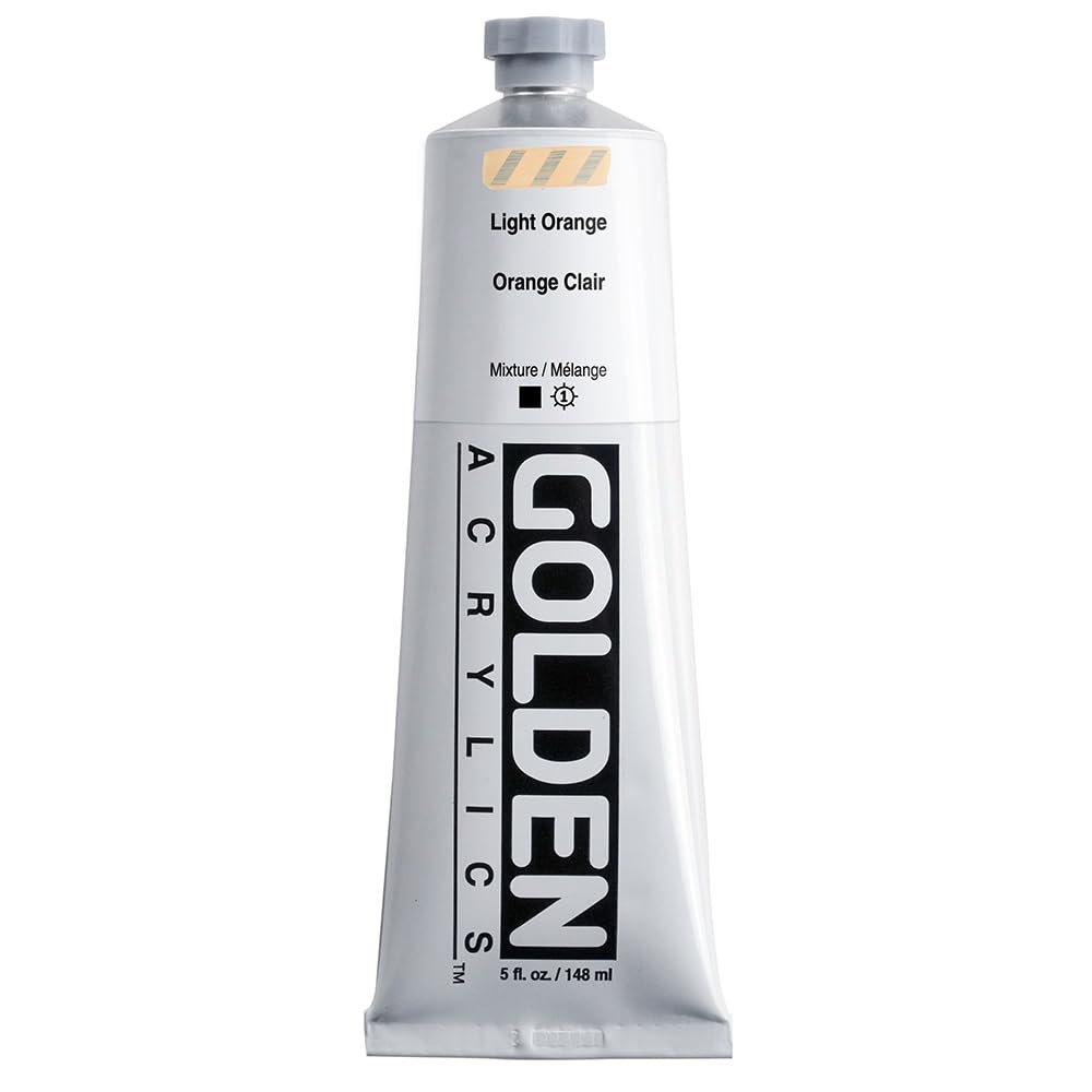 Heavy Body Acrylics by GOLDEN, Light Orange, 5 fl. oz. Tube, Professional Acrylic Paint, Opaque