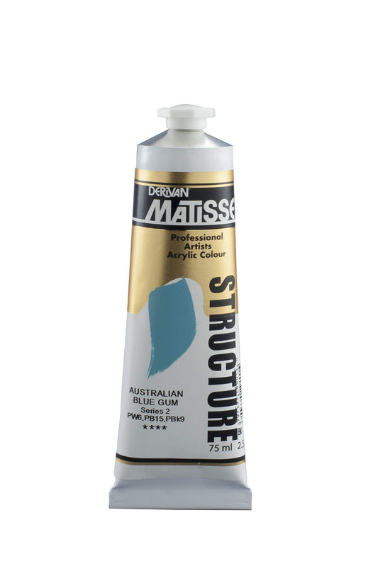 Matisse Structure Heavy Body Acrylic Paint High Viscosity Acrylics - 75 ml Tube - Australian Blue Gum