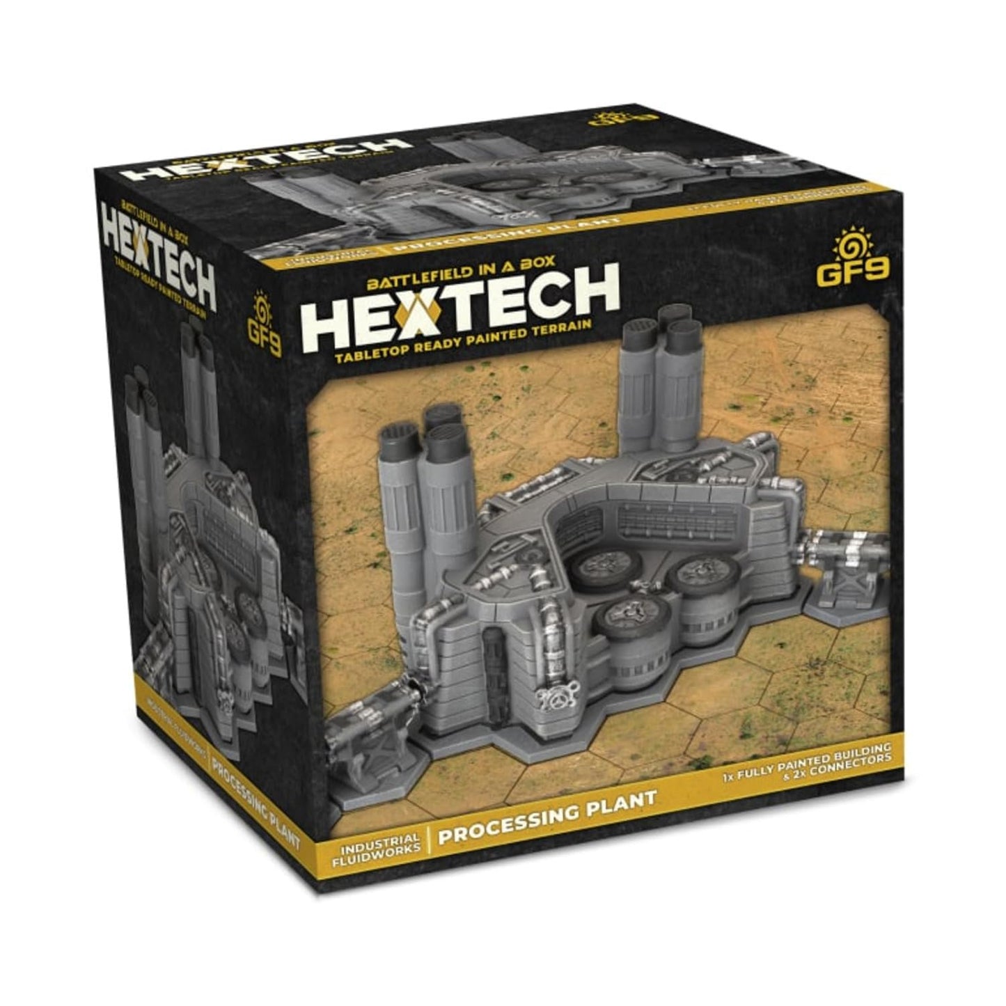 Hextech: Industrial Fluidworks - Processing Plant (Battlefield in a Box, Pre-Painted Table top Terrain)