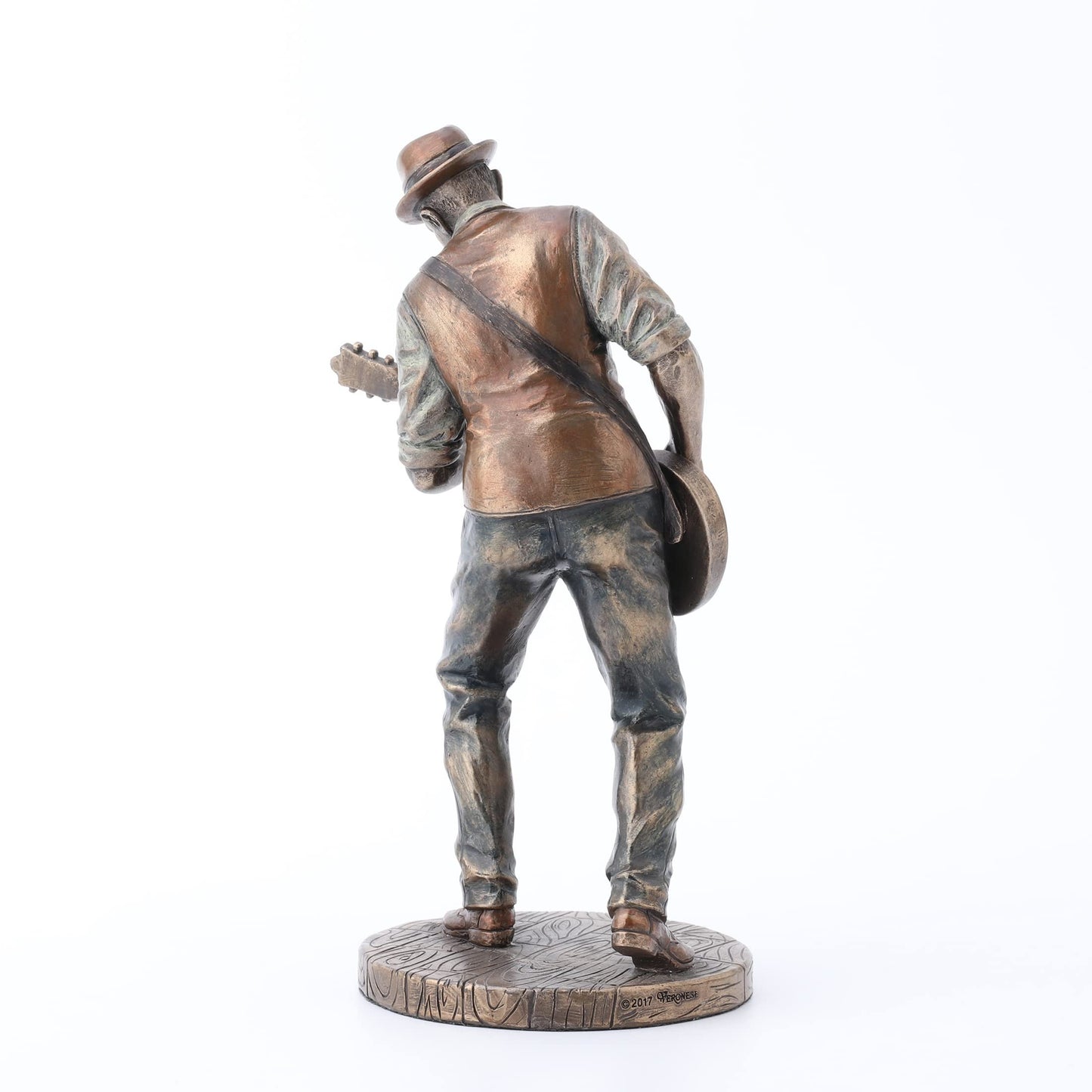 Veronese Design 7 5/8" Jazz Band Casual Guitar Player Resin Statue Cast Bronze Finish