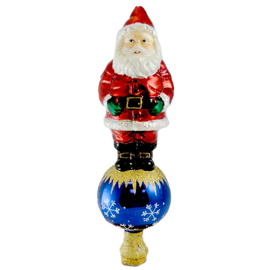 Old World Christmas Ornaments: Santa Tree Top Glass Blown Ornaments for Christmas Tree