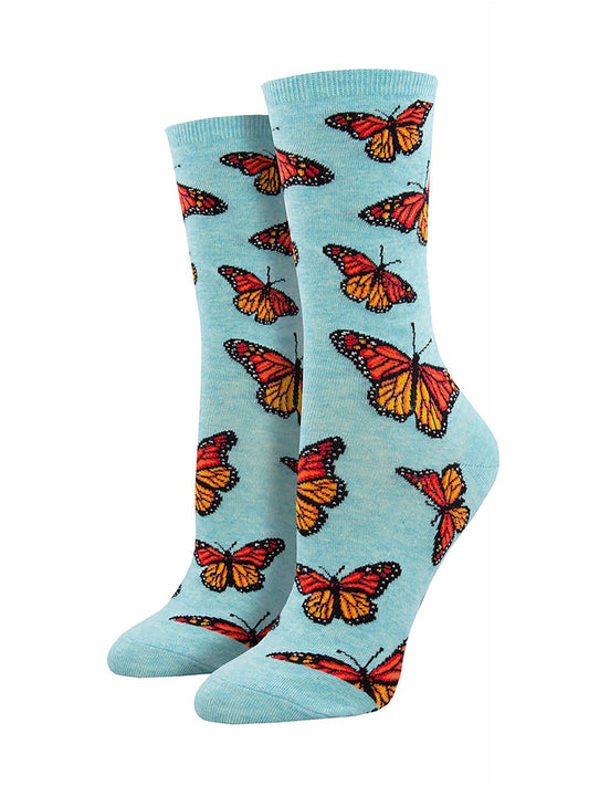 Socksmith Women's Social Butterfly Crew Socks