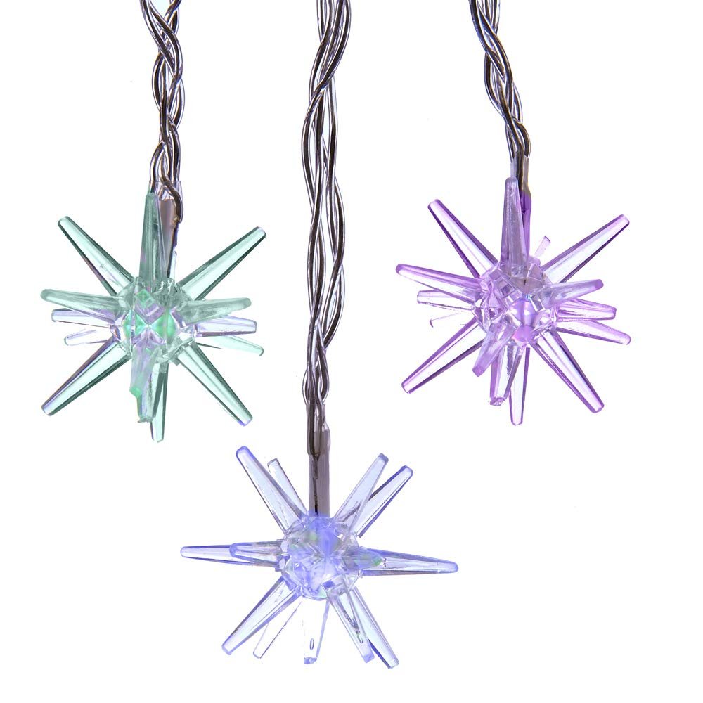 Kurt S. Adler Kurt Adler 15 Starburst with RGB LED String Light Set, Multi