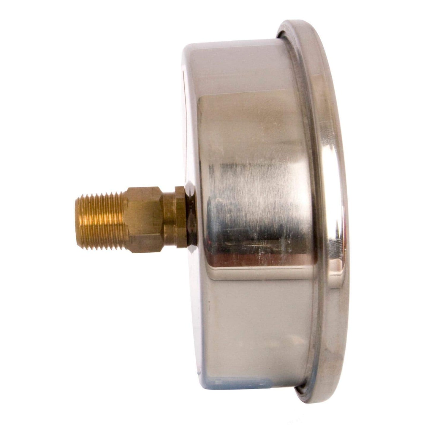 4" Oil Filled Pressure Gauge - Stainless Steel Case, Brass, 3/8" NPT, Center Back Mount Connection