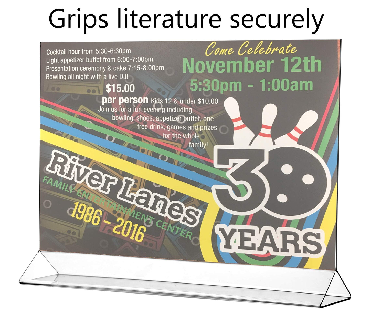 Marketing Holders Top Load 17" x11" Table Tent