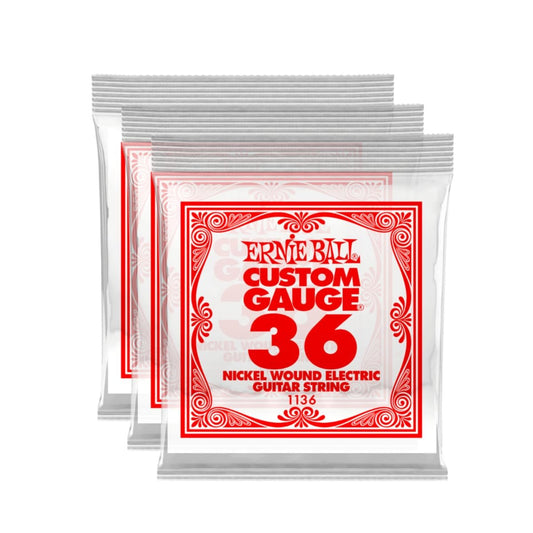 Ernie Ball Nickel Wound Single Guitar Strings 3-Pack .036 Gauge 3-Pack