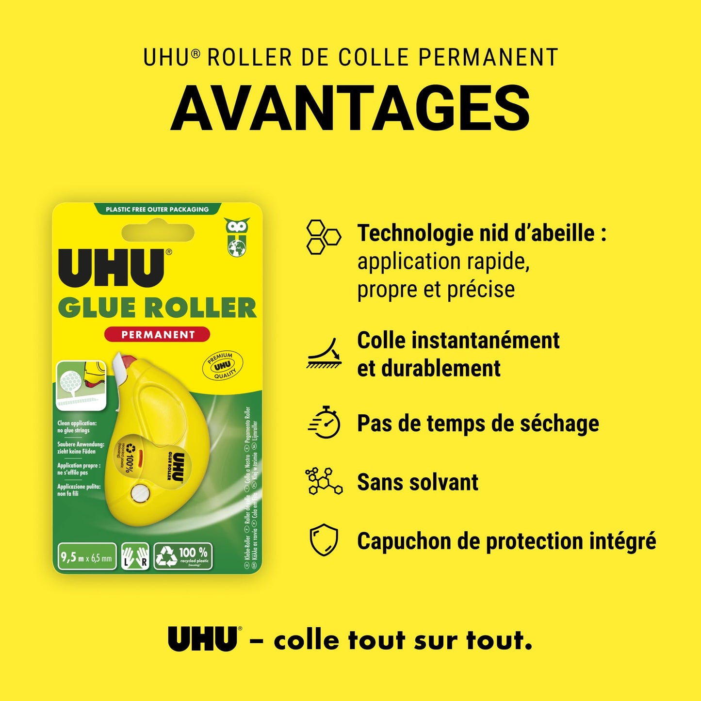 UHU Glue Roller Permanent 9.5 M x 6.5 mm