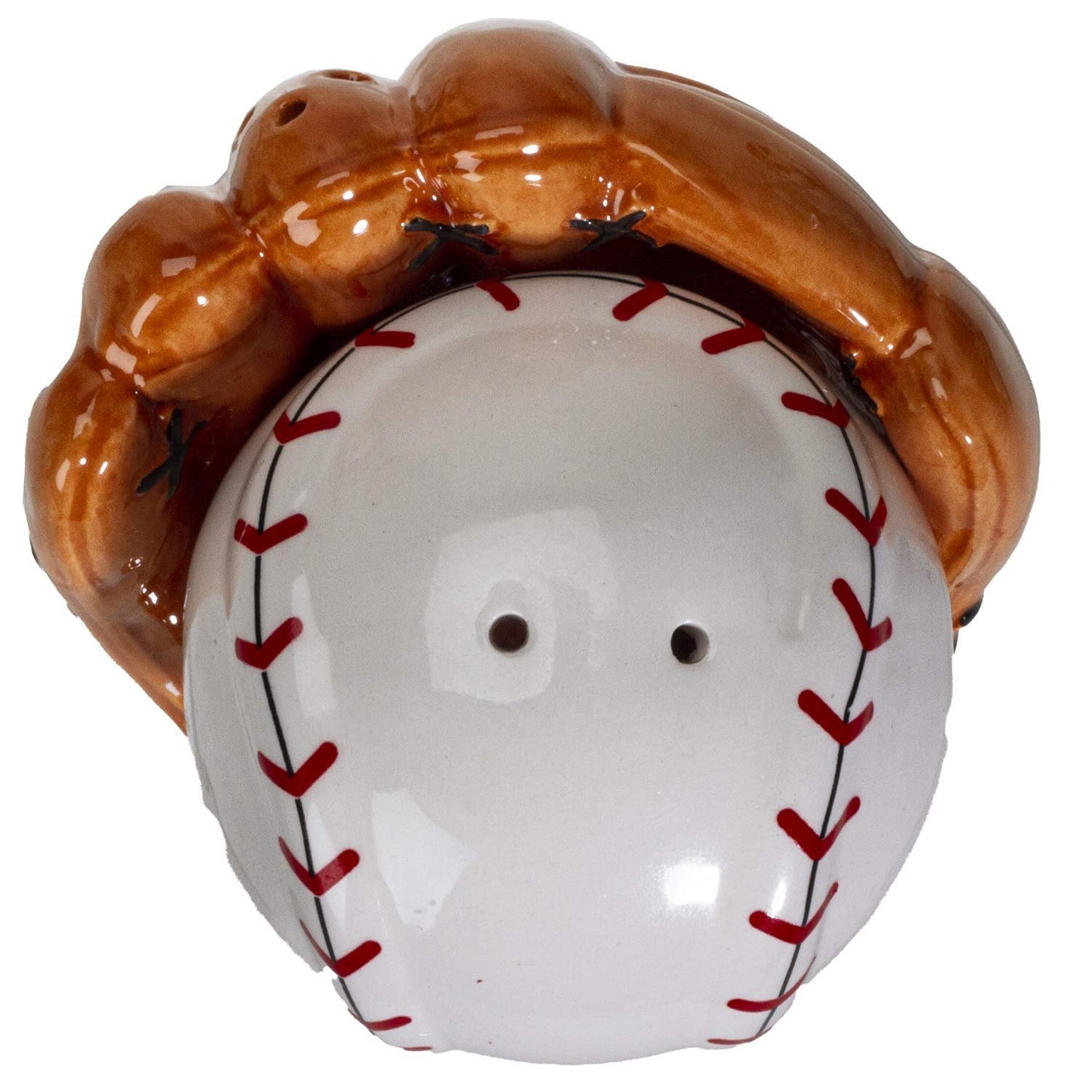 Baseball and Gloves Ceramic Salt and Pepper Shakers Set