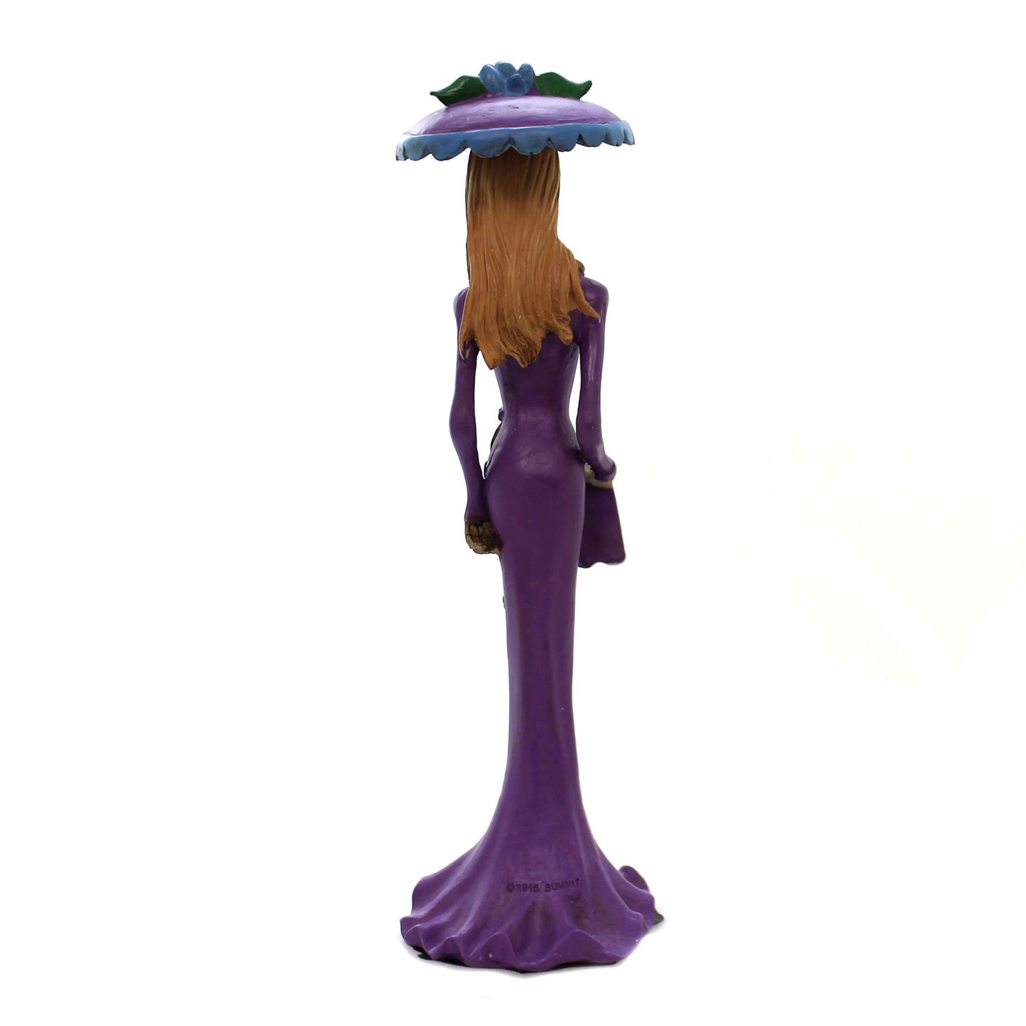 YTC Summit International Purple Fascinator Hat Skeleton Lady Day of The Dead Dia de Los Muertos Figurine
