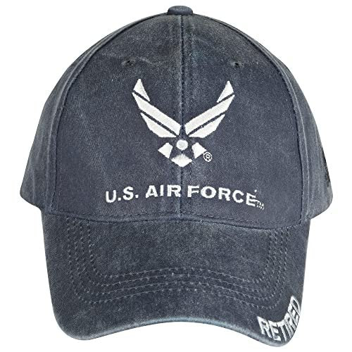 U.S. Air Force Retired Cap. Washed Denim Blue,Denim Blue,One Size Fits Most