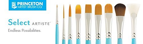 Princeton Select Artiste, Series 3750, Paint Brush for Acrylic, Watercolor and Oil, Deerfoot, 3/16 Inch