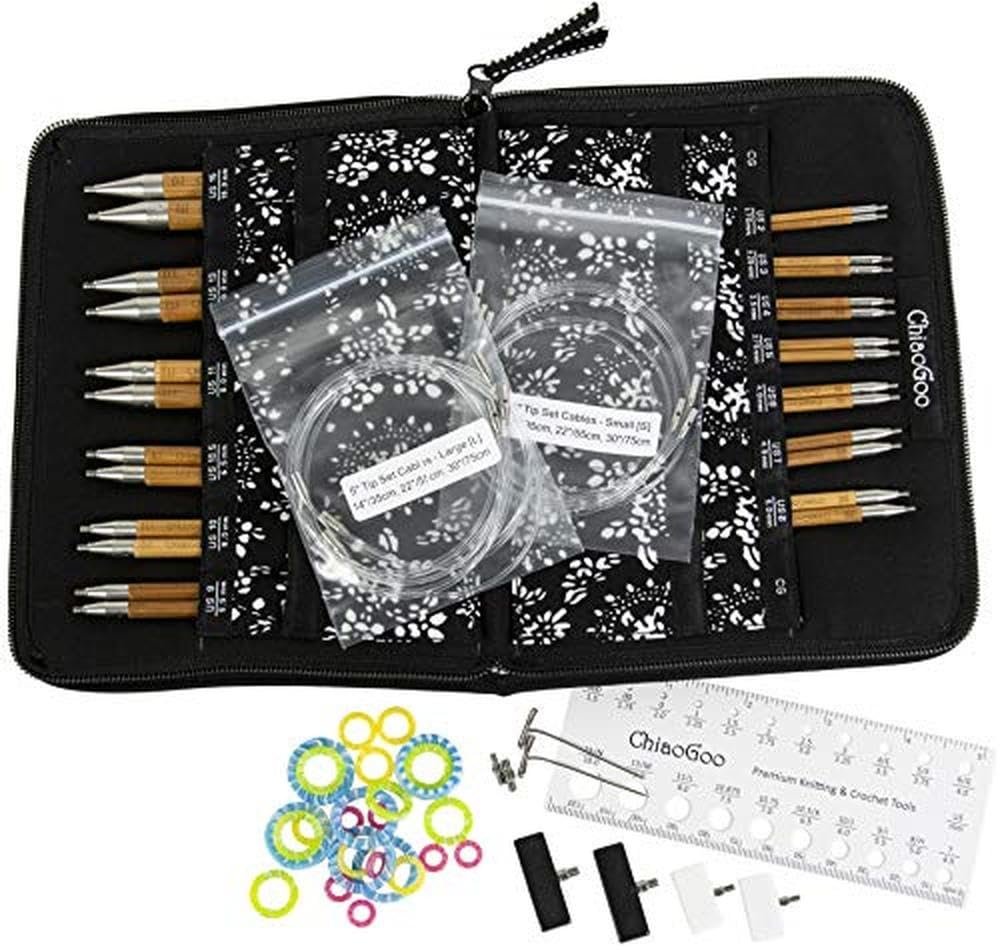 ChiaoGoo Spin Interchangeable Bamboo Knitting Needle Sets