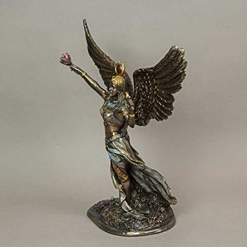 Veronese Design 11 3/8" Egyptian Goddess Isis Resin Sculpture Cast Bronze Finish