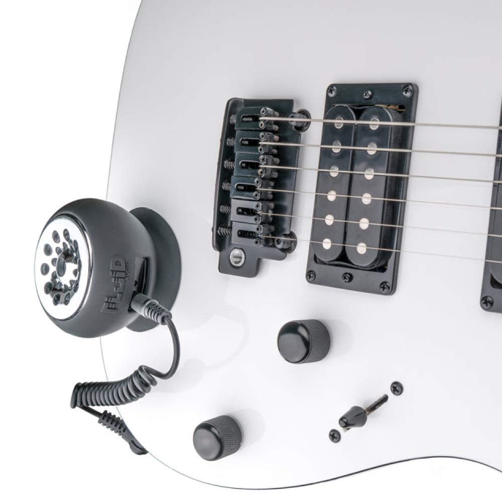 Fluid Audio Strum Buddy Heavy Metal Edition Stick-On Guitar Amplifier with Overdrive, Reverb & Phaser DSP Effects - Black