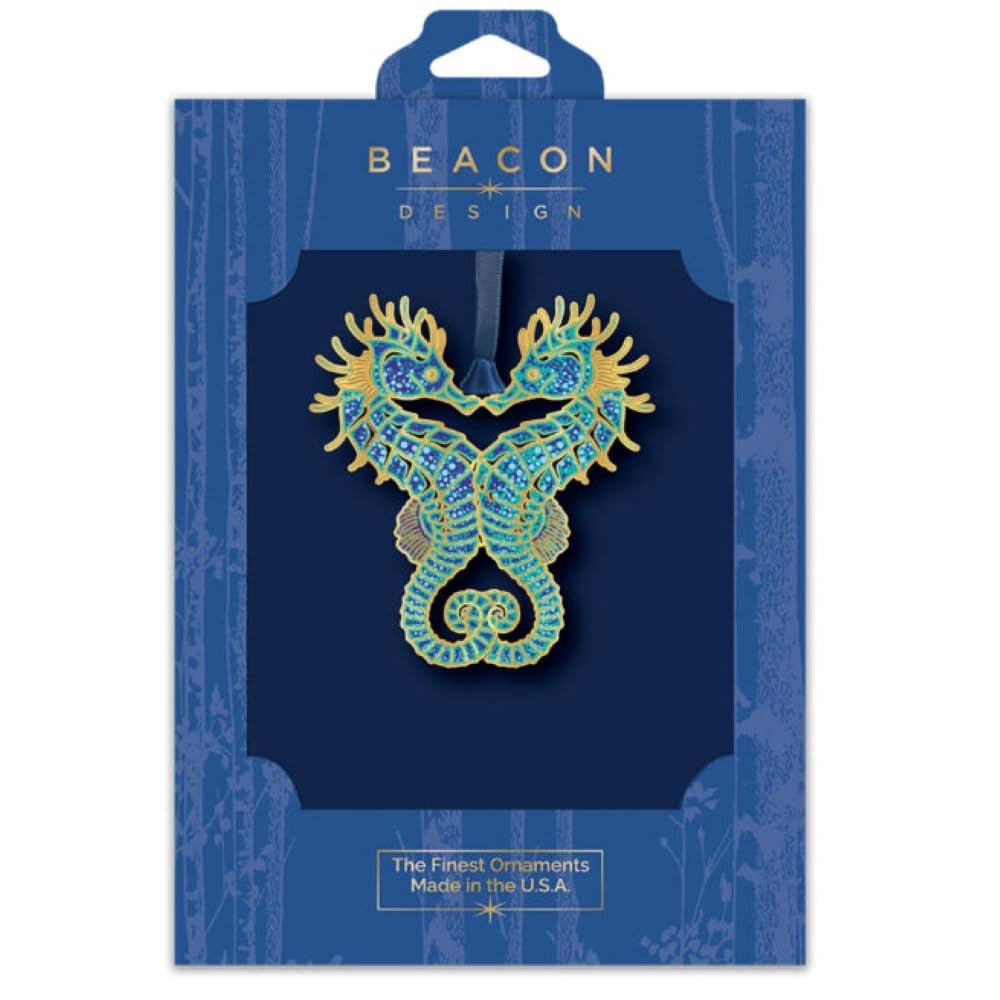 Beacon Design Hanging Christmas Tree Ornament – 100% Brass Christmas Decorations for Year-Round Display, 3 Oz. Shatterproof Christmas Ornaments, Made in USA