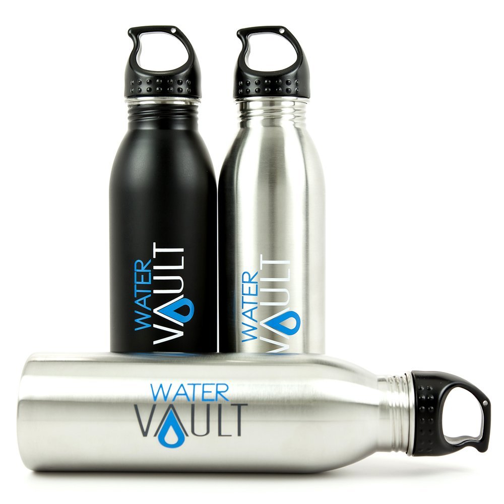 WaterVault Stainless Steel Water Bottle – Lightweight, Bpa-Free Sports Canteen, 24oz
