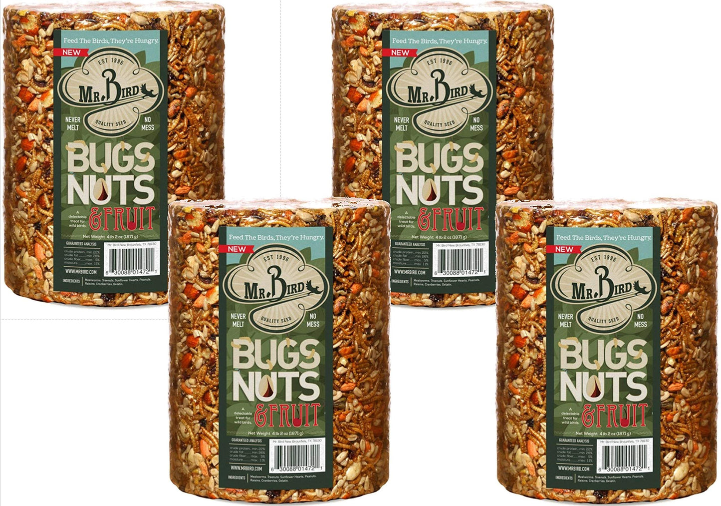 Mr. Bird Bugs, Nuts, & Fruit Large Cylinder Bugs, Nuts & Fruit 4 lbs. 2 oz.