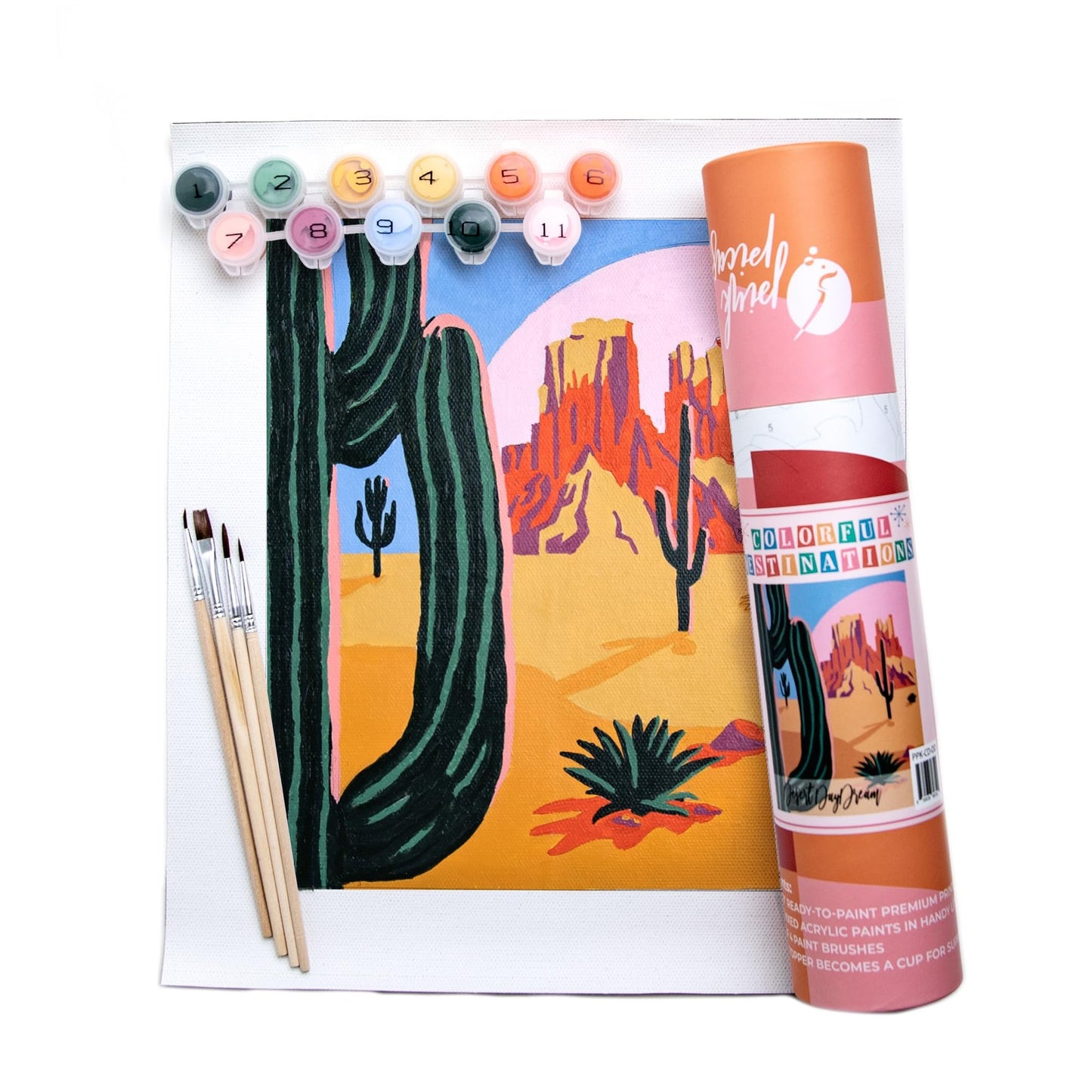 Pink Picasso Mid Century Modern Paint by Numbers Kits, 8x10…