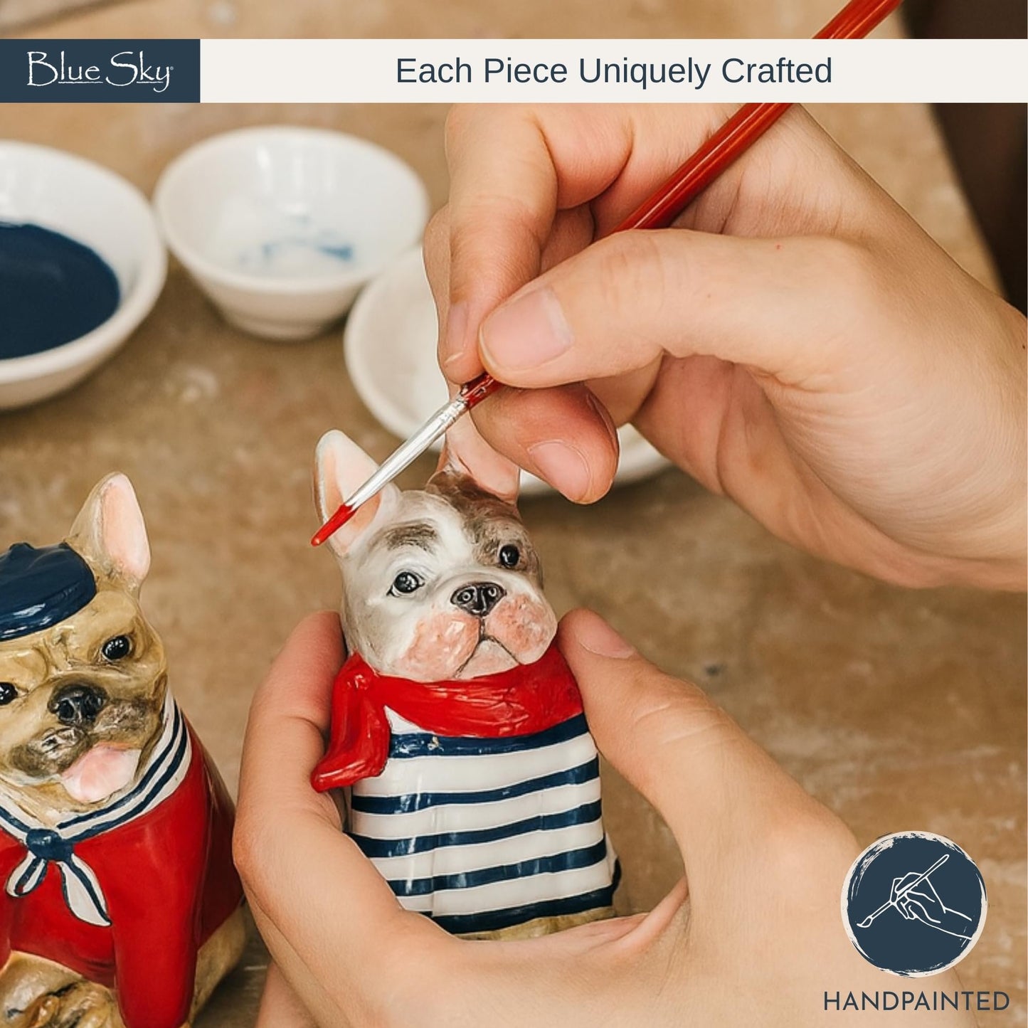 Blue Sky Clayworks French Bulldog Salt & Pepper Set