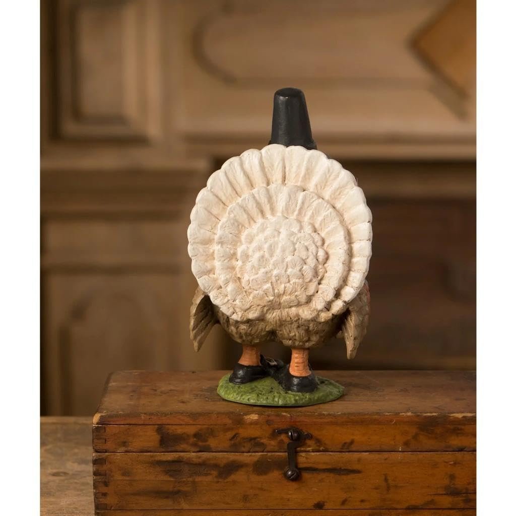 Bethany Lowe Gobble Gobble Turkey Figurine, Resin, Multicolor