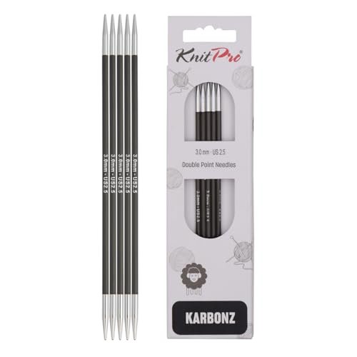 KnitPro 15 cm x 1 mm Karbonz Double Pointed Needles