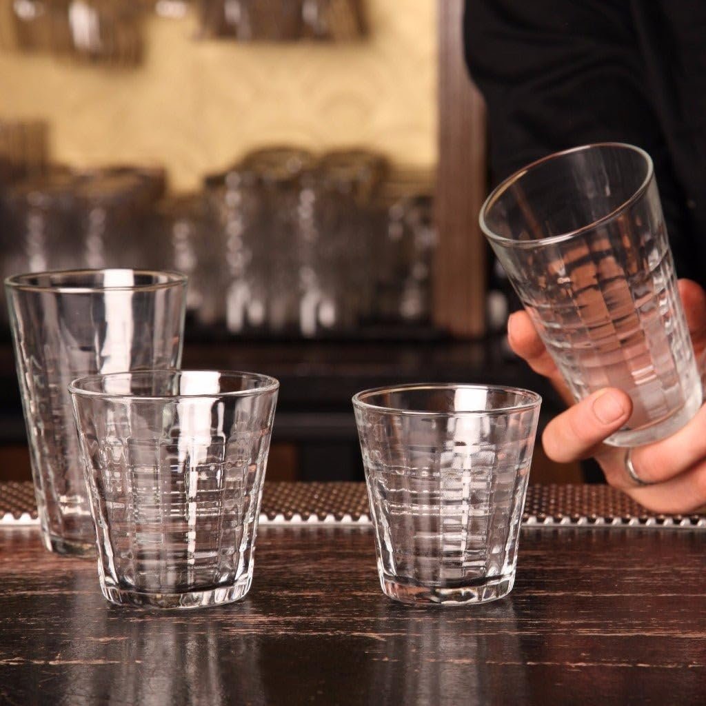 Duralex B06 (1560) Prism Tumbler, Clear, 9.5 fl oz (275 cc), Set of 6