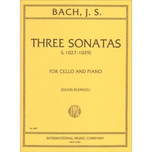 Bach, J.S. - 3 Sonatas BWV 1027 1029 for Cello and Piano - Arranged by Klengel - International
