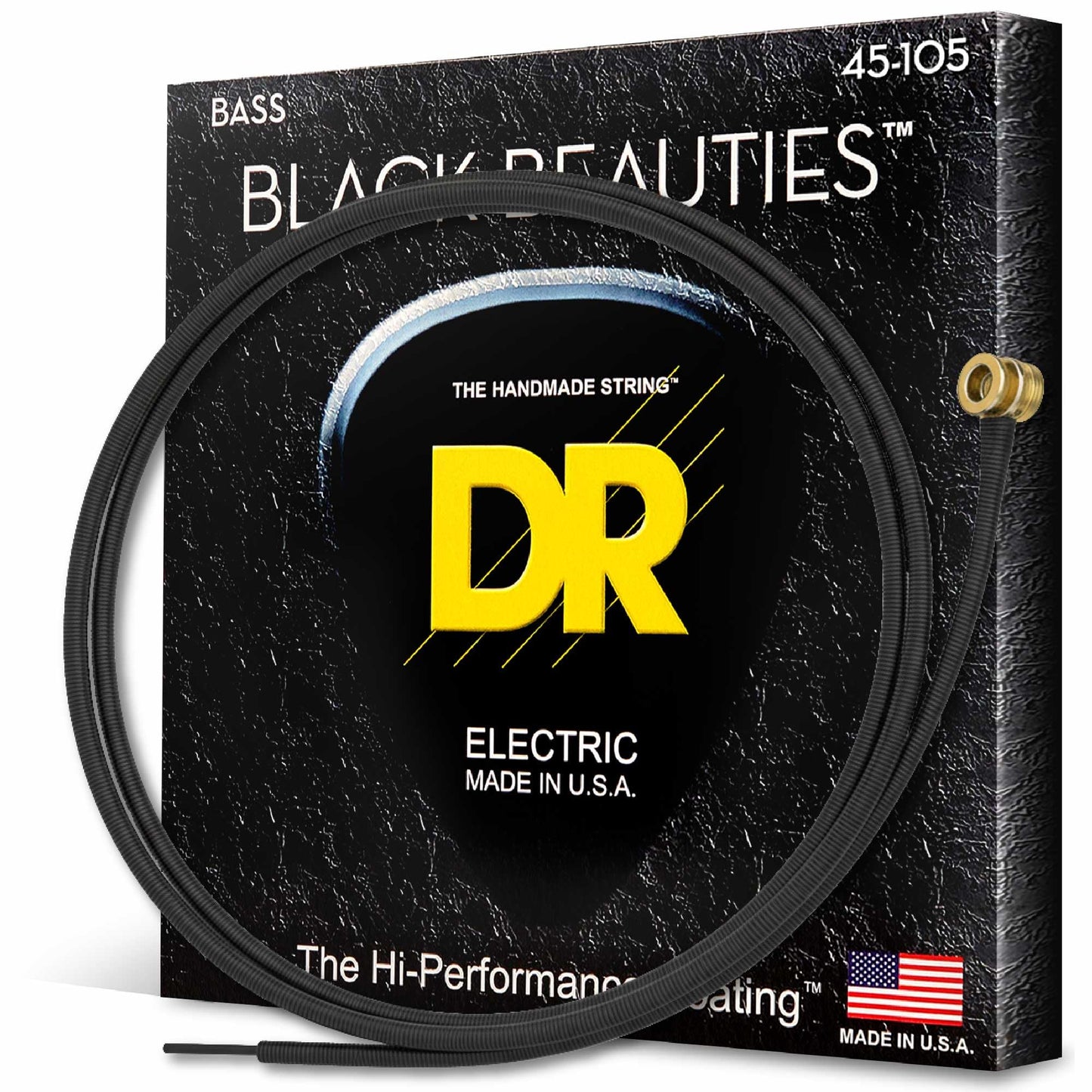 DR Strings BLACK BEAUTIES™ - BLACK Coloured Bass Strings
