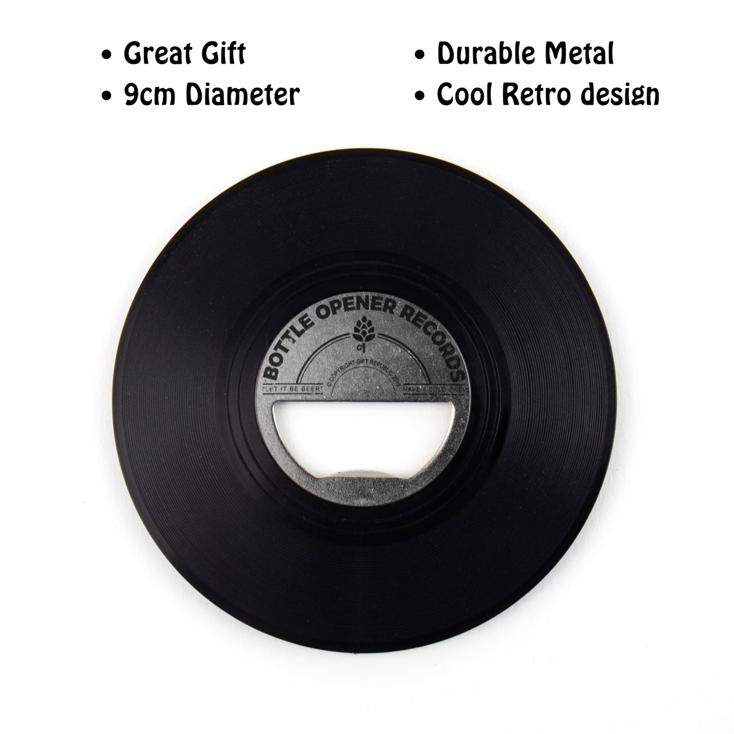 Gift Republic Vinyl Record Shaped Bottle Opener