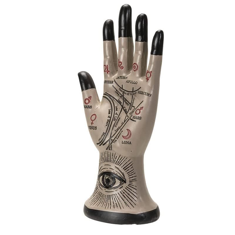 Pacific Giftware Palmistry Hand Figurine, 8.86-inch Height, Resin, Home Décor, Tabletop Décor, Halloween