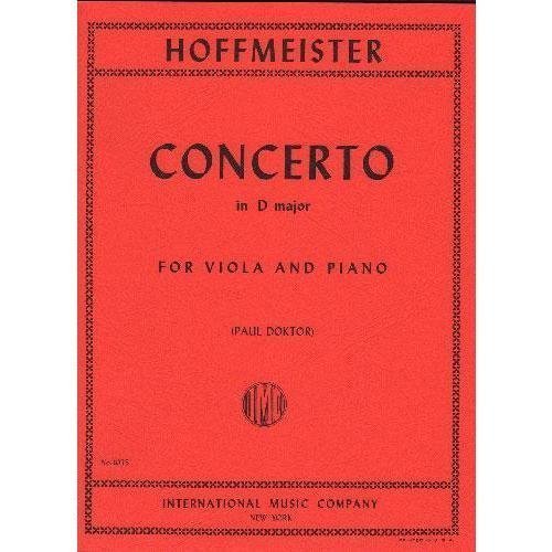 Concerto in D Major (Revised) Viola and Piano By Franz Anton Hoffmeister. Edited By Paul Doktor. This Edition: Revised Edition.