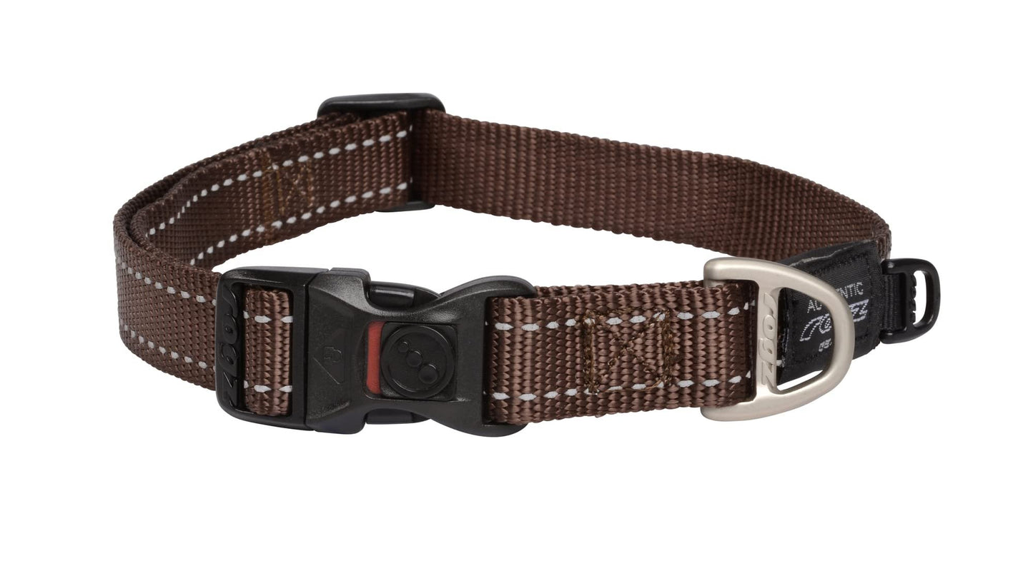 Rogz Utility Large 3/4-Inch Reflective Fanbelt Dog Collar