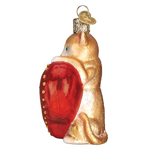Old World Christmas Ornaments I Love My Cat Glass Blown Ornaments for Christmas Tree