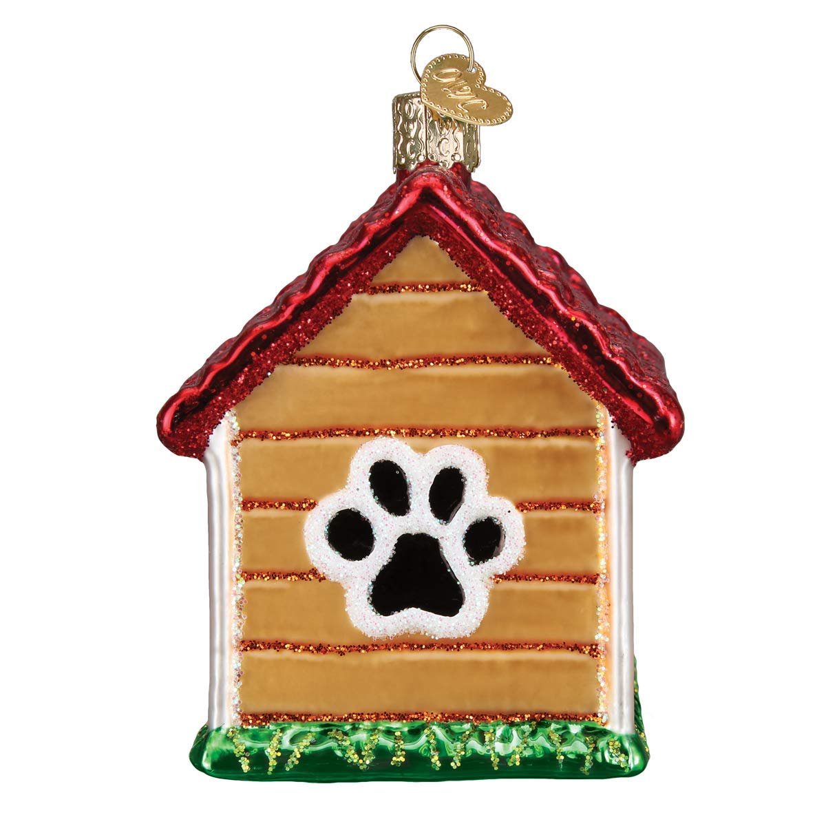 Old World Christmas Ornament, Red and Brown Dog House