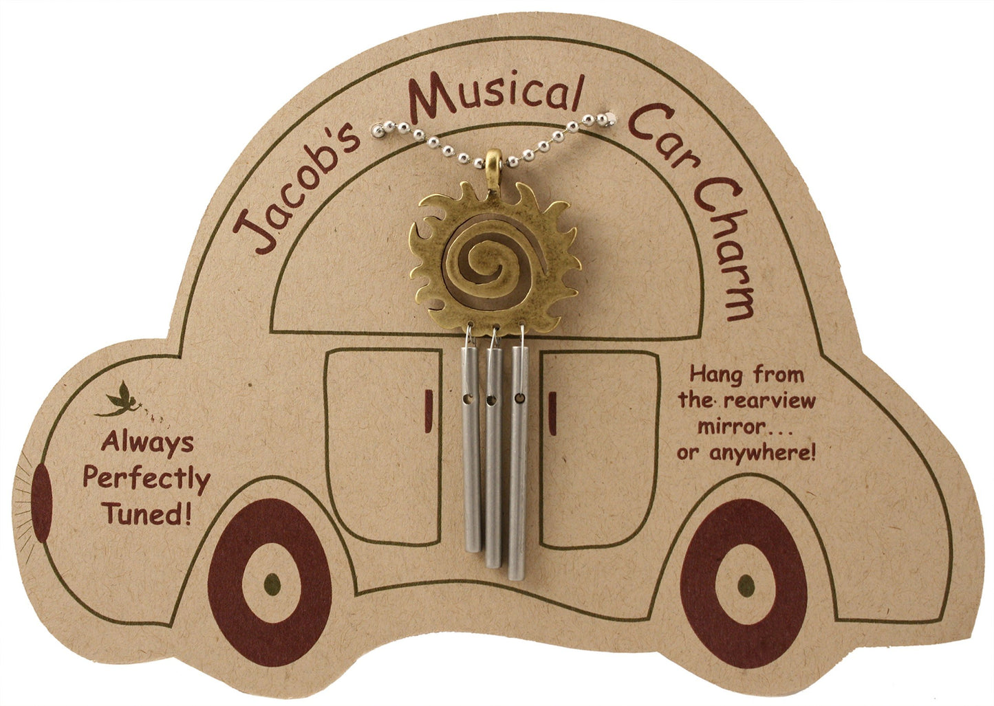 Jacob's Musical Car Charm, Sun Spiral Eclipse, Mini Wind Chime