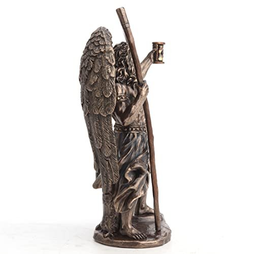 Veronese Design 7 1/4 Inch Tall Chrono The Greek God of Time Cold Cast Resin Bronze Finish Sculpture